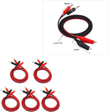 5pairs Banana Plug To Alligator Clip Connector Line Cable Power Test Lead