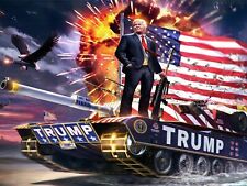 Fridge Tool Box Magnet - Donald Trump Riding Tank 317