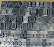 Antique Vtg 36pt Sans Serif Bold Metal Letterpress Print Type Font Letter Set