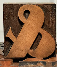 Wood Ampersand Punctuation Vintage Letterpress Letter Print Type Printing