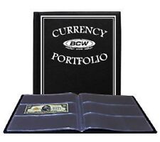Bcw Currency Portfolio Album Black Holds 30 Notes Bills Paper Money Holder