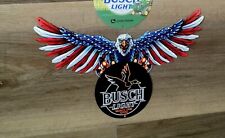 Busch Light Beer Quack One Open American Eagle Metal Sign 15.5x8 Man Cave Bar