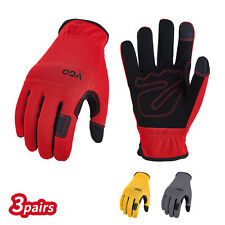 Vgo 13pairs Flex Grip Leather Work Gloves Light Duty Mechanic Gloves Nb7581