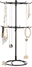 Metal Jewelry Stand Rack Rotating Necklaces Bracelets Display Holder Organizer