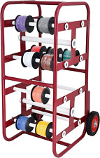 Multi-spool Wire Dispenser Rack On Wheels Electrical Cable Caddy Holder Dolly