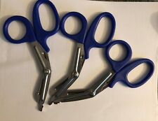 3 Paramedic Emt Trauma Shears Scissors 7.5 Blue Handles