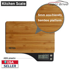 11lbs Max Digital Kitchen Scale Multifunction Food Scale Weight Balance Bamboo