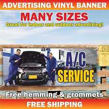 Ac Service Advertising Banner Vinyl Mesh Sign Oil Change Auto Repair Shop Garage