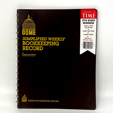 Dome Simplified Weekly Bookkeeping Record Spiral Bound Book No. 600 Brown New
