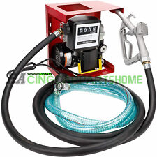 110v Electric Diesel Oil Fuel Transfer Pump W Display Meter Fuel Nozzle Kit