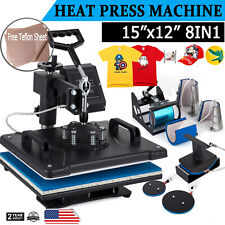 8 In 1 Combo T-shirt Heat Press Machine 12x15 Transfer Sublimation Printing