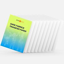 Heat Transfer Paper For Dark Fabric - 10 Sheets 8.5x11 Printable Heat Trans