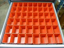 48 3x4x3 Deep Red Plastic Box Lista Vidmar Toolbox Organizer Cups Drawer Bins
