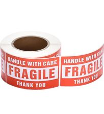 15 Fragile Handle With Care 2x3 Stickers Packaging Box Safety Mailing Labels
