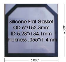 24 Qty Hho High Temp Flat Silicone Gaskets 1.44 Mm0.055 For 6 X 6 Plates