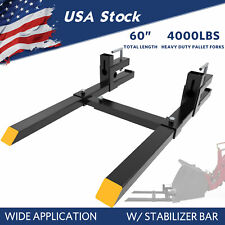 4000lbs 60 Tractor Pallet Forks Clamp On Skid Steer Loader Bucket Quick Attach