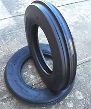 Two 4.00-19 400-19 F-2 Tri 3 Rib Front Tractor Tire Ford Cropmaster 4ply Tubetyp
