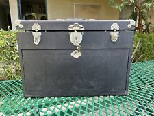 Vintage H Gerstner Sons 7 Drawer Leather Wrapped Oak Machinist Chest Tool Box