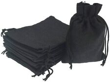 3 Black Premium Cloth Jewelry Drawstring Gift Bag Pouch 3 38 X 2 34