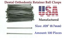 100 Pieces - .028 - Orthodontic Dental Ball Clasps - Free Shipping