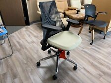 Herman Miller Sayl Adjustable Office Desk Chair Aluminum Base Green Seat