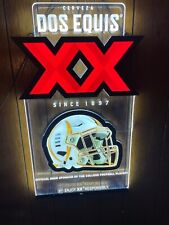 New Lighted Led Dos Equis College Football Playoff Beer Sign Helmet Nfl Ncaa