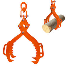 4 Claw Log Lifting Tongs Heavy Duty Steel Grapple Timber Claw Felling Grabber