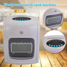 Employee Attendance Punch Time Clock Lcd Office Punch Card Machine W 50 Cards