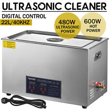 Ultrasonic Cleaner Stainless Steel 22l Industry Heated Heater With Timer 480w