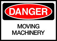 Moving Machinery Danger Osha Ansi Label Decal Sticker