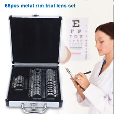 68pc Trial Lens Set Optometry Metal Rim Optical Lens Optometry Test With Box