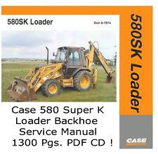 Case 580 Super K Loader Backhoe Service Manual Repair Guide Workshop Pdf Cd 