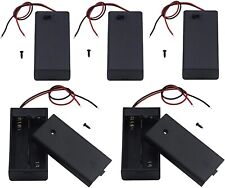 5 Pack - 2 Aa Battery Holder With Switch 2x 1.5v Wire Leads And Onoff Switch