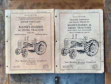Massey-harris 44 Diesel Tractors Repair Parts List And Instructions - 2 Manuals