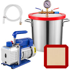 3 Gallon Vacuum Chamber W 4 Cfm Deep Vane Pump Purge Degas Epoxy Silicone Resin
