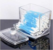 Clear Acrylic Q-tip Makeup Storage Cotton Swab Holder Box Cosmetic Organizer