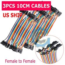 3x 40pcs 10cm Female To Female Dupont Wire Jumper Cable For Arduino Breadboard