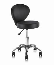 Rolling Swivel Salon Stool Chair With Back Support Adjustable Hydraulic Office
