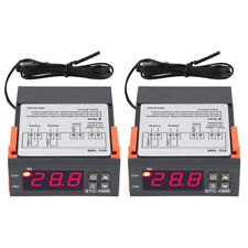 2x Digital Temperature Controller Stc-1000 Thermostat W Ntc Sensor Ac 110v 220v