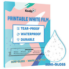 Koala Waterproof Inkjet Film - White Semi-gloss Printer Photo Paper 8.5x11 210g