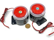 2 X Continuous Sound Decibel Piezo Buzzer Ic Alarm Dc 12v 120db Black Red A12