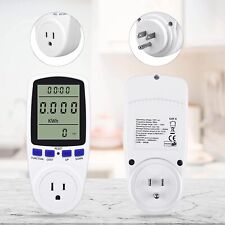 7 Mode Digital Outlet Monitor Plug Power Meter Energy Watt Voltage Amps Socket
