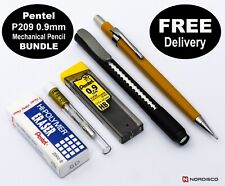 Pentel Sharp P209 0.9mm Mechanical Pencil 5-piece Bundle With Lead Erasers
