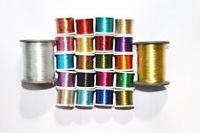 Metallic Threadzari Thread Combo For Craft And Embroidery 20 Roll Multicolor