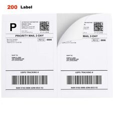 Us 200 Shipping Labels 8.5x5.5 Self Adhesive 2 Per Sheet Usps Ups Fedex