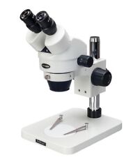 Amscope 7x-45x Table Pillar Stand Zoom Magnification Binocular Stereo Microscope