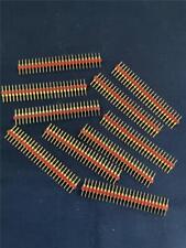 Gold Plated 2.54mm Male Single Row Straight Round Header Strip 25 Pin Qty 5