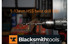 25pcs Drill Bits Set Metric Metal Twist High Speed Steel 1-13mm M2