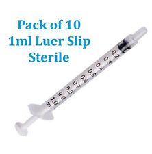 1 Ml Pack Of 10 Luer Slip Sterile Syringes 1 Cc Sterile Syringe Only - No Needle