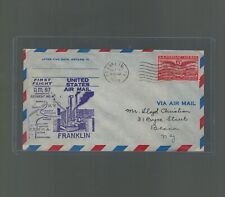 Us First Flight Cover All American Airways Franklin Pa To Pittsburgh 1949